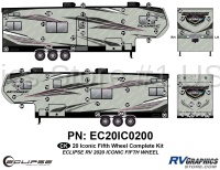 58 Piece 2020 Iconic Fifth Wheel Complete Graphics Kit