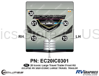 5 Piece 2020 Iconic Lg Travel Trailer Front Graphics Kit