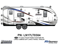 16 Piece 2017 Lance Travel Trailer Curbside Graphics Kit