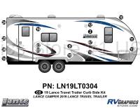 16 Piece 2019 Lance Travel Trailer Curbside Graphics Kit