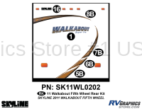 6 Piece Walkabout Fifth Wheel Rear Graphics Kit