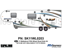 16 Piece Walkabout Fifth Wheel Roadside Graphics Kit