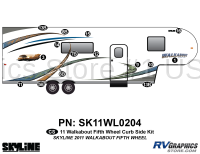 16 Piece Walkabout Fifth Wheel Curbside Graphics Kit