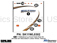 6 Piece Walkabout Lg Travel Trailer Rear Graphics Kit