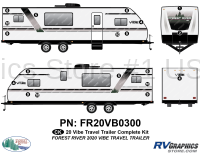 23 Piece 2020 Vibe Travel Trailer Complete Graphics Kit