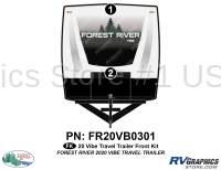 2 Piece 2020 Vibe Travel Trailer Front Graphics Kit