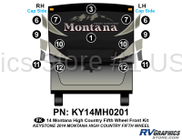 14 Piece 2014 Montana High Country Fifth Wheel Front Graphics Kit
