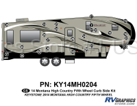 25 Piece 2014 Montana High Country Fifth Wheel Curbside Graphics Kit