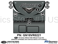 9 Piece 2018 Vortex Fifth Wheel Neutral Front Graphics Kit