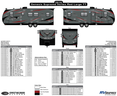 Genesis Supreme - Vortex - 2018 Vortex Red Lg Travel Trailer