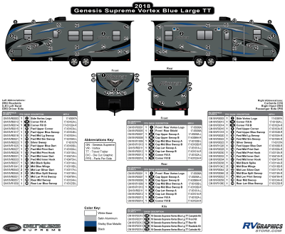 Genesis Supreme - Vortex - 2018 Vortex Blue Lg Travel Trailer