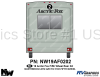 1 Piece 2019 Arctic Fox Fifth Wheel Rear Graphics Kit