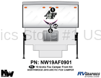 3 Piece 2019 Arctic Fox Camper Front Graphics Kit