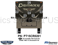 6 Piece 2015 Crusader FW Front Graphics Kit