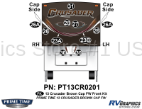 11 Piece 2013 Crusader FW Brown Front Graphics Kit