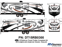 39 Piece 2015 Rubicon Travel Trailer Complete Graphics Kit