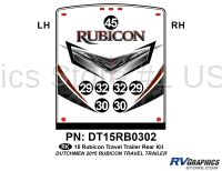 7 Piece 2015 Rubicon Travel Trailer Rear Graphics Kit