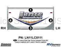 4 Piece 2011 Lance Truck Camper Flat Cap Front Graphics Kit