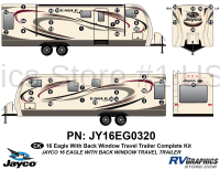 44 Piece 2016 Eagle Travel Trailer with Rear Window Complete Graphics Kit
