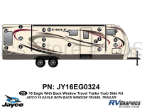 18 Piece 2016 Eagle Travel Trailer with Rear Window Curbside Graphics Kit