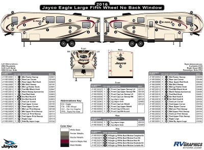 Jayco - Eagle - 2016 Eagle FW-Fifth Wheel No Back Window