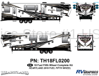 64 Piece 2018 Fuel Fifth Wheel Complete Graphics Kit