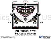 7 Piece 2018 Fuel Fifth Wheel Rear Graphics Kit