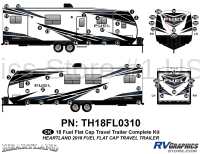 56 Piece 2018 Fuel Flat Cap Travel Trailer Complete Graphics Kit