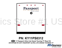 1 Piece 2011 Passport Grand Touring TT Rear Graphics Kit