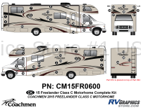 58 Piece 2015 Freelander Motorhome Complete Graphics Kit