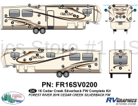 51 Piece 2016 Cedar Creek Silverback Edition Fifth Wheel Complete Graphics Kit