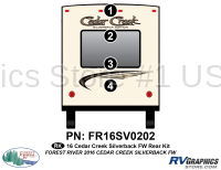 4 Piece 2016 Cedar Creek Silverback Edition Fifth Wheel Rear Graphics Kit