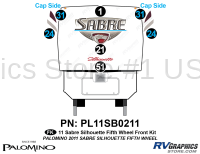 7 Piece 2011 Sabre Silhouette Fifth Wheel Front Graphics Kit