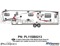 18 Piece 2011 Sabre Silhouette Fifth Wheel Roadside Graphics Kit