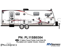 18 Piece 2011 Sabre Travel  Trailer Curbside Graphics Kit