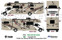 72 Piece 2019 Four Winds Motorhome Cosmopolitan Version Complete Graphics Kit