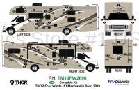 72 Piece 2019 Four Winds Motorhome Vanilla Swirl Version Complete Graphics Kit