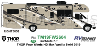 31 Piece 2019 Four Winds Motorhome Vanilla Swirl Version Curbside Graphics Kit