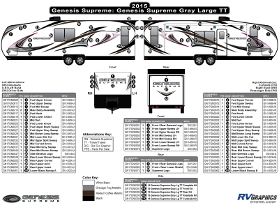 Genesis Supreme - Genesis - 2014-2018 Genesis Gray Lg TT-Large Travel Trailer