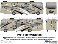 53 Piece 2020 Windsport Motorhome French Blue Complete Graphics Kit NRW