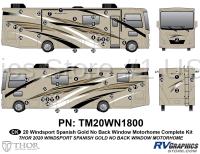 53 Piece 2020 Windsport Motorhome Spanish Gold Complete Graphics Kit NRW