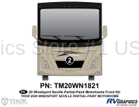 1 Piece 2020 Windsport Motorhome Seville Front Graphics Kit