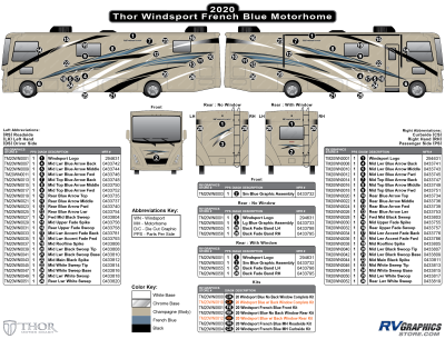 Thor Motorcoach - Windsport - 2020 Windsport Motorhome-French Blue Version