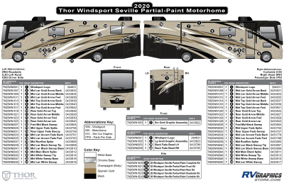Thor Motorcoach - Windsport - 2020 Windsport Motorhome Partial Paint Seville Version