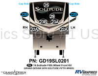 8 Piece 2019 Solitude Fifth Wheel Front Graphics Kit