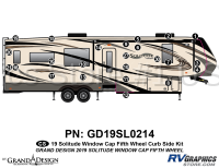 24 Piece 2019 Solitude Front Window Fifth Wheel Curbside Graphics Kit