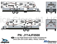 50 Piece 2014 Jay Flight Small Travel Trailer Complete Graphics Kit