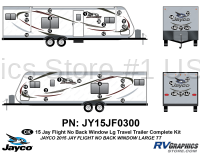 36 Piece 2015 JayFlight Lg Travel Trailer Complete Graphics Kit