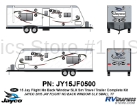 32 Piece 2015 Jay Flight SLX Small length Travel Trailer Complete Graphics Kit