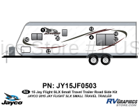 9 Piece 2015 Jay Flight SLX Small length Travel Trailer Roadside Graphics Kit